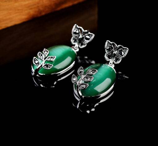 Women’s Earrings with Opal Stone Earrings JEWELRY & ORNAMENTS 8d255f28538fbae46aeae7: Silver