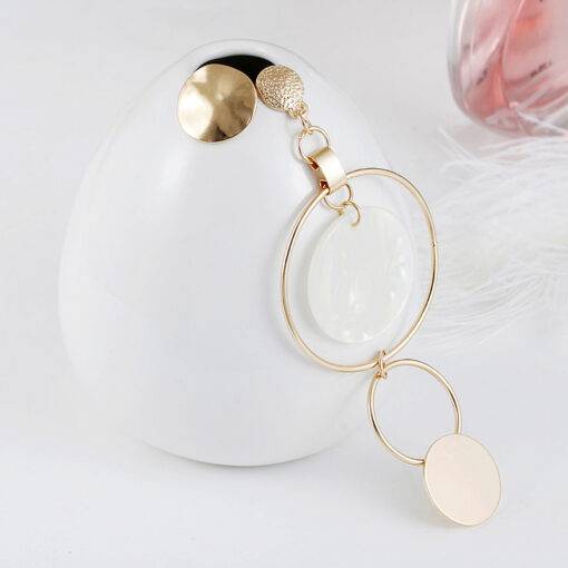 Korean Style Asymmetric Earrings Gold Color Big Hollow Round Circle Earrings JEWELRY & ORNAMENTS 8d255f28538fbae46aeae7: Gold