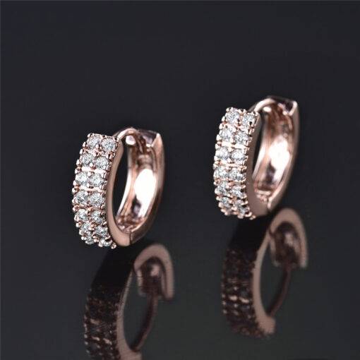 Women’s Vintage Crystal Hoop Earrings Earrings JEWELRY & ORNAMENTS 8d255f28538fbae46aeae7: Gold|Rose Gold|White Gold