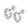 Round Crystal Stud Earrings Earrings JEWELRY & ORNAMENTS cb5feb1b7314637725a2e7: Silver