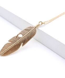 Women’s Boho Feather Shaped Pendant Necklace Necklaces & Pendants cb5feb1b7314637725a2e7: Gold|Silver 