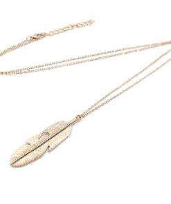 Women’s Boho Feather Shaped Pendant Necklace Necklaces & Pendants cb5feb1b7314637725a2e7: Gold|Silver 