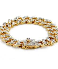 Men’s Fashion Iced Out Cubic Zirconia Bracelets ba2a9c6c8c77e03f83ef8b: 18 cm|20 cm 