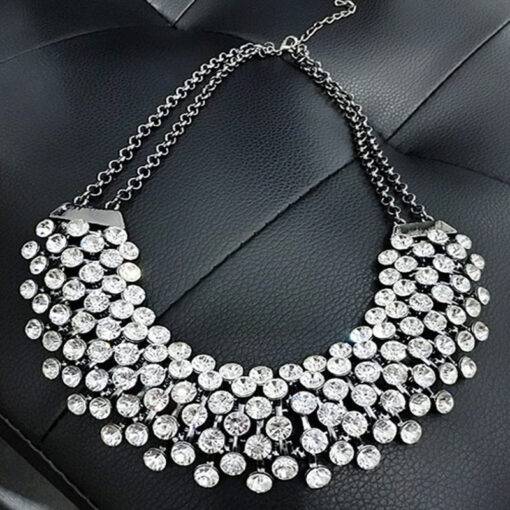 Women’s Crystal Drops Torque Necklace JEWELRY & ORNAMENTS Necklaces & Pendants Material: Crystal