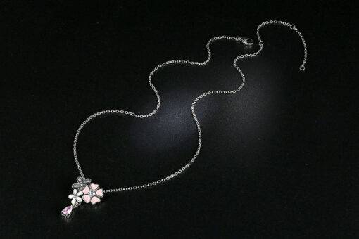 Cute Pink Cherry Blossom Flower Necklace JEWELRY & ORNAMENTS Necklaces & Pendants Fine or Fashion: Fashion