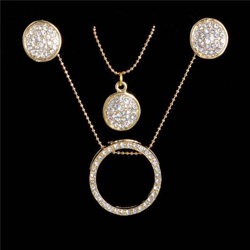 Crystal Round Shape Jewelry Set JEWELRY & ORNAMENTS Jewelry Sets Item Type: Jewelry Sets