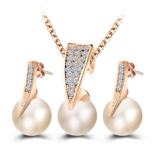 Women’s Elegant Pearl Jewelry Set JEWELRY & ORNAMENTS Jewelry Sets cb5feb1b7314637725a2e7: White