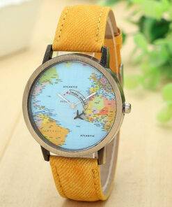 Travel Around The World Watches Analog Watch WATCHES & ACCESSORIES cb5feb1b7314637725a2e7: Black|Blue|Coffee|Green|Red|White|Yellow 