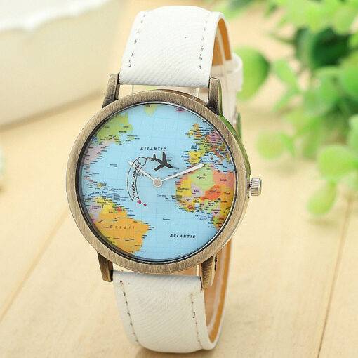 Travel Around The World Watches Analog Watch WATCHES & ACCESSORIES cb5feb1b7314637725a2e7: Black|Blue|Coffee|Green|Red|White|Yellow