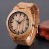 Unisex Genuine Leather and Bamboo Watch Analog Watch WATCHES & ACCESSORIES Feature: None