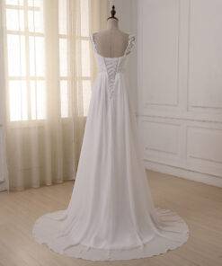 Delicate Chiffon Wedding Dress WEDDING & GIFTS Wedding Dresses cb5feb1b7314637725a2e7: Ivory|White 