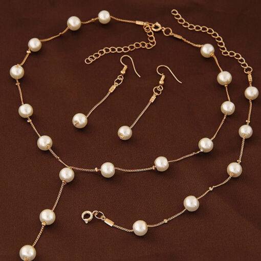 Imitation Pearl Bridal Jewelry Sets Bridal Sets WEDDING & GIFTS cb5feb1b7314637725a2e7: Gold|Silver