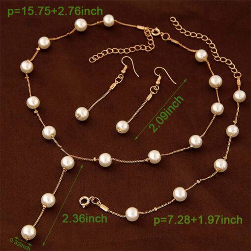 Imitation Pearl Bridal Jewelry Sets Bridal Sets WEDDING & GIFTS cb5feb1b7314637725a2e7: Gold|Silver