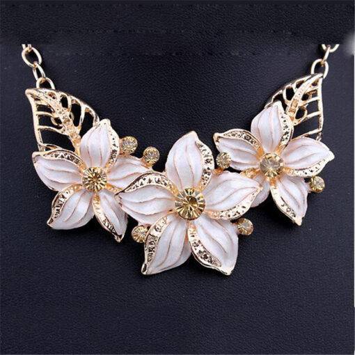 Crystal Enamel Flower Wedding Jewelry Sets Bridal Sets WEDDING & GIFTS cb5feb1b7314637725a2e7: Black|Blue|Purple|White