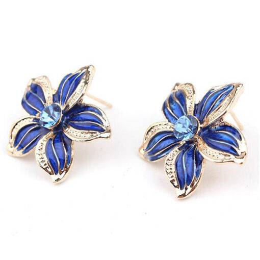 Crystal Enamel Flower Wedding Jewelry Sets Bridal Sets WEDDING & GIFTS cb5feb1b7314637725a2e7: Black|Blue|Purple|White