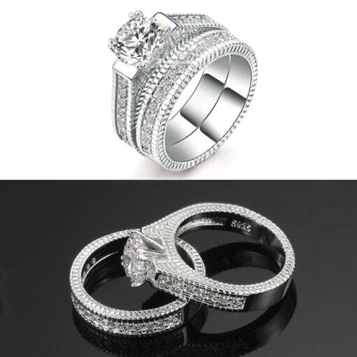 Luxury Women’s Cubic Zirconia Wedding Rings Set Bridal Sets WEDDING & GIFTS 2ced06a52b7c24e002d45d: 10|6|7|8|9