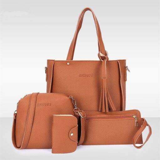 Women’s Leather Bags Set Hand Bags & Wallets SHOES, HATS & BAGS cb5feb1b7314637725a2e7: Black|Blue|Brown|Dark Grey|Green|Light Grey|Pink|Red