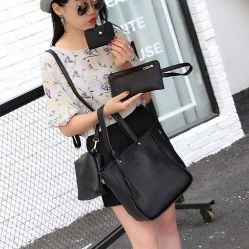 Women’s Leather Bags Set Hand Bags & Wallets SHOES, HATS & BAGS cb5feb1b7314637725a2e7: Black|Blue|Brown|Dark Grey|Green|Light Grey|Pink|Red