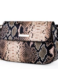 Serpentine Printed Shoulder Bag Hand Bags & Wallets SHOES, HATS & BAGS cb5feb1b7314637725a2e7: Black|Brown|Red 