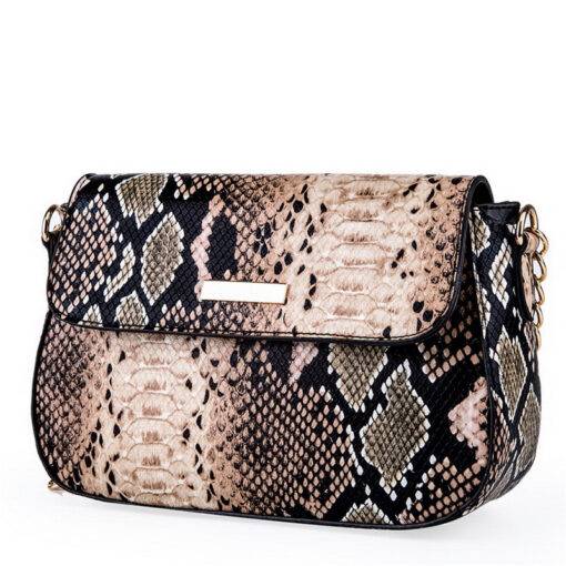 Serpentine Printed Shoulder Bag Hand Bags & Wallets SHOES, HATS & BAGS cb5feb1b7314637725a2e7: Black|Brown|Red