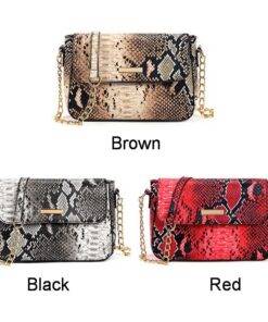 Serpentine Printed Shoulder Bag Hand Bags & Wallets SHOES, HATS & BAGS cb5feb1b7314637725a2e7: Black|Brown|Red 