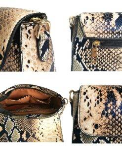 Serpentine Printed Shoulder Bag Hand Bags & Wallets SHOES, HATS & BAGS cb5feb1b7314637725a2e7: Black|Brown|Red 