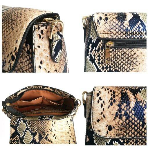 Serpentine Printed Shoulder Bag Hand Bags & Wallets SHOES, HATS & BAGS cb5feb1b7314637725a2e7: Black|Brown|Red