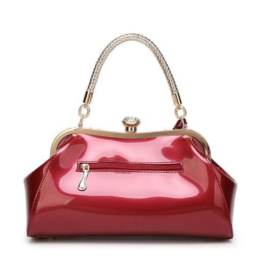 Women’s Patent Leather Retro Style Handbag Hand Bags & Wallets SHOES, HATS & BAGS cb5feb1b7314637725a2e7: Black|Blue|Pink|Red|Rose|White|Wine