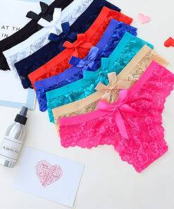 Women’s Lace Bow Decorated Panties Bras & Lingerie FASHION & STYLE cb5feb1b7314637725a2e7: Apricot|Black|Black 1|Blue|Blue 2|Green|Navy Blue|Purple 2|Red|Red 2|Rose Red|Rose Red 2|White|White 2 