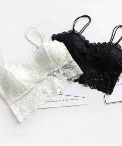 Women’s Floral Lace Bralette Bras & Lingerie FASHION & STYLE d0bc9e003fc11b44677c41: Black|Black & White (2 pcs)|White 