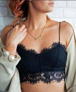 Women’s Floral Lace Bralette Bras & Lingerie FASHION & STYLE d0bc9e003fc11b44677c41: Black|Black & White (2 pcs)|White