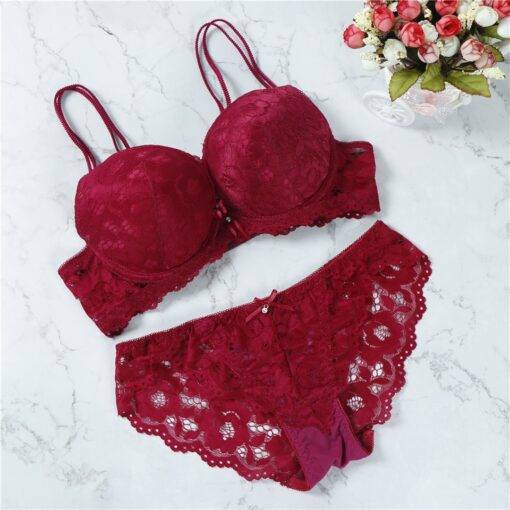 Women’s Lace Bra Set Bras & Lingerie FASHION & STYLE cb5feb1b7314637725a2e7: Black|Blue|Pink|Wine Red