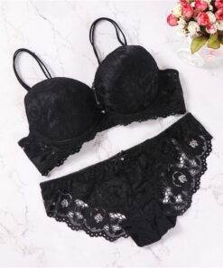 Women’s Lace Bra Set Bras & Lingerie FASHION & STYLE cb5feb1b7314637725a2e7: Black|Blue|Pink|Wine Red 