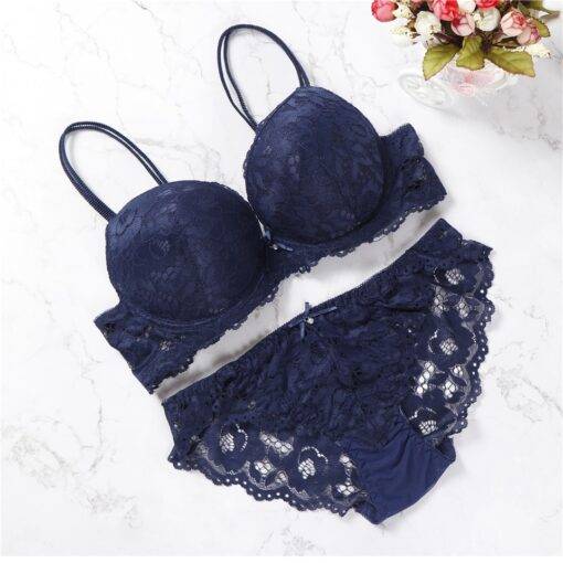 Women’s Lace Bra Set Bras & Lingerie FASHION & STYLE cb5feb1b7314637725a2e7: Black|Blue|Pink|Wine Red