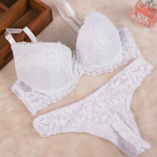 Cute Push-Up Bright Floral Lace Women’s Underwear Set Bras & Lingerie FASHION & STYLE cb5feb1b7314637725a2e7: Beige|Black|Blue|Green|Khaki|Orange|White