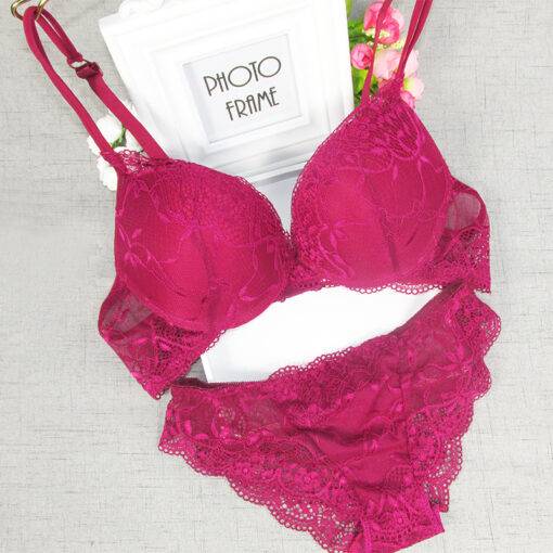 Romantic Floral Lace Push-Up Women’s Underwear Set Bras & Lingerie FASHION & STYLE cb5feb1b7314637725a2e7: Black|Blue|Burgundy|White