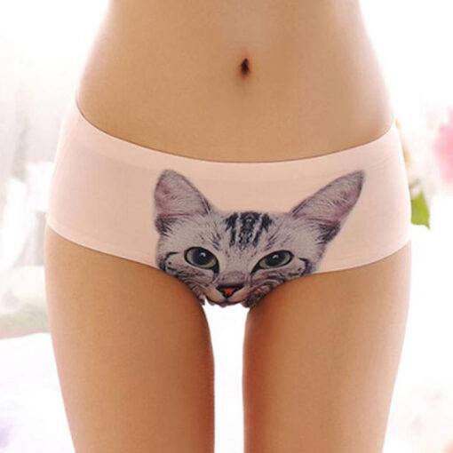 Lovely Kitten Printed Breathable Cotton Women’s Panties Bras & Lingerie FASHION & STYLE cb5feb1b7314637725a2e7: Beige|Pink|Sky Blue|White