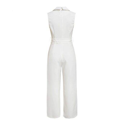 Classic Jumpsuit with Sashes Dresses & Jumpsuits FASHION & STYLE cb5feb1b7314637725a2e7: Black|Stripe|White