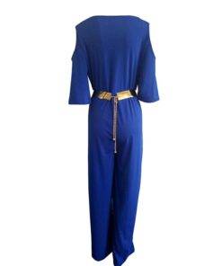 Women’s Ruffled V-Neck Jumpsuit Dresses & Jumpsuits FASHION & STYLE cb5feb1b7314637725a2e7: Blue|Green|Red 