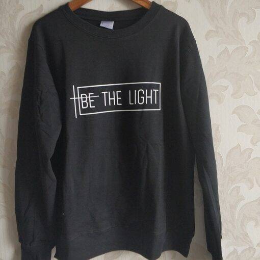 Women’s To Be Light Printed Sweatshirt FASHION & STYLE Sweaters & Sweatshirts cb5feb1b7314637725a2e7: Black|Gray|Pink|White|Yellow