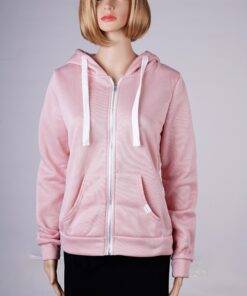 Women’s Pastel Color Zipper Hoodie FASHION & STYLE Sweaters & Sweatshirts cb5feb1b7314637725a2e7: Black|Blue|Burgundy|Pink 