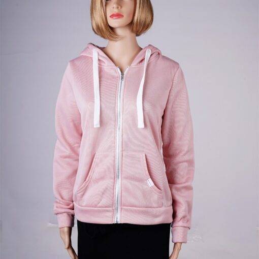 Women’s Pastel Color Zipper Hoodie FASHION & STYLE Sweaters & Sweatshirts cb5feb1b7314637725a2e7: Black|Blue|Burgundy|Pink