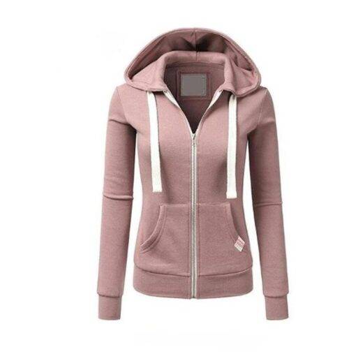 Women’s Pastel Color Zipper Hoodie FASHION & STYLE Sweaters & Sweatshirts cb5feb1b7314637725a2e7: Black|Blue|Burgundy|Pink