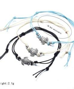 Women’s Turtle Designed Anklet Anklets JEWELRY & ORNAMENTS cb5feb1b7314637725a2e7: Black|Blue|White 
