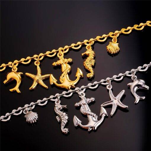 Women’s Summer Sea Design Anklets Anklets JEWELRY & ORNAMENTS cb5feb1b7314637725a2e7: Gold|Silver