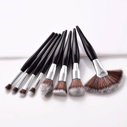 Soft Makeup Brushes 8 pcs/Set BEAUTY & SKIN CARE Makeup Products a4a8fbf9f14b58bf488819: Black|White