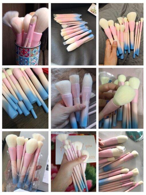 Gradient Color Makeup Brushes 14 pcs/Set BEAUTY & SKIN CARE Makeup Products a4a8fbf9f14b58bf488819: Pink