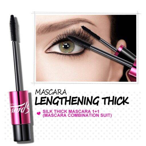 Volume Mascara / Silk Eyelash Fibre 2 in 1 BEAUTY & SKIN CARE Makeup Products cb5feb1b7314637725a2e7: Black