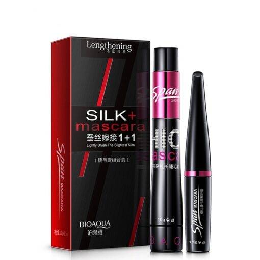 Volume Mascara / Silk Eyelash Fibre 2 in 1 BEAUTY & SKIN CARE Makeup Products cb5feb1b7314637725a2e7: Black