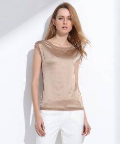 Elegant Summer Sleeveless Silky Chiffon Women’s Blouse Camisoles & Thermals FASHION & STYLE cb5feb1b7314637725a2e7: Black|Blue|Green|Khaki|Rose Red|White